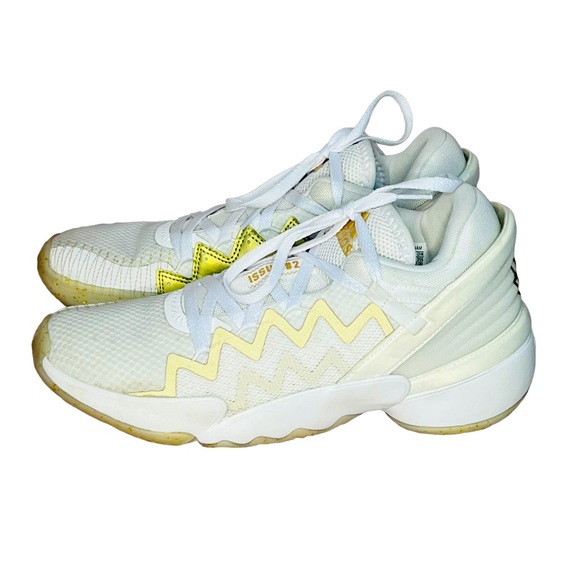 ADIDAS D.O.N. Issue #2 2 Donovan Mitchell White Gold Metallic Men's 8 Women’s 9 - Picture 2 of 10